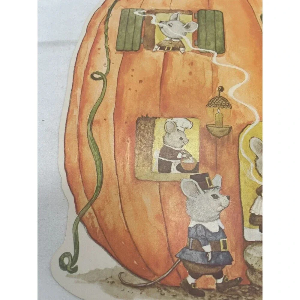 Norcross Die Cut Mouses in the Pumpkin House Fall Cardboard Wall Decoration 12